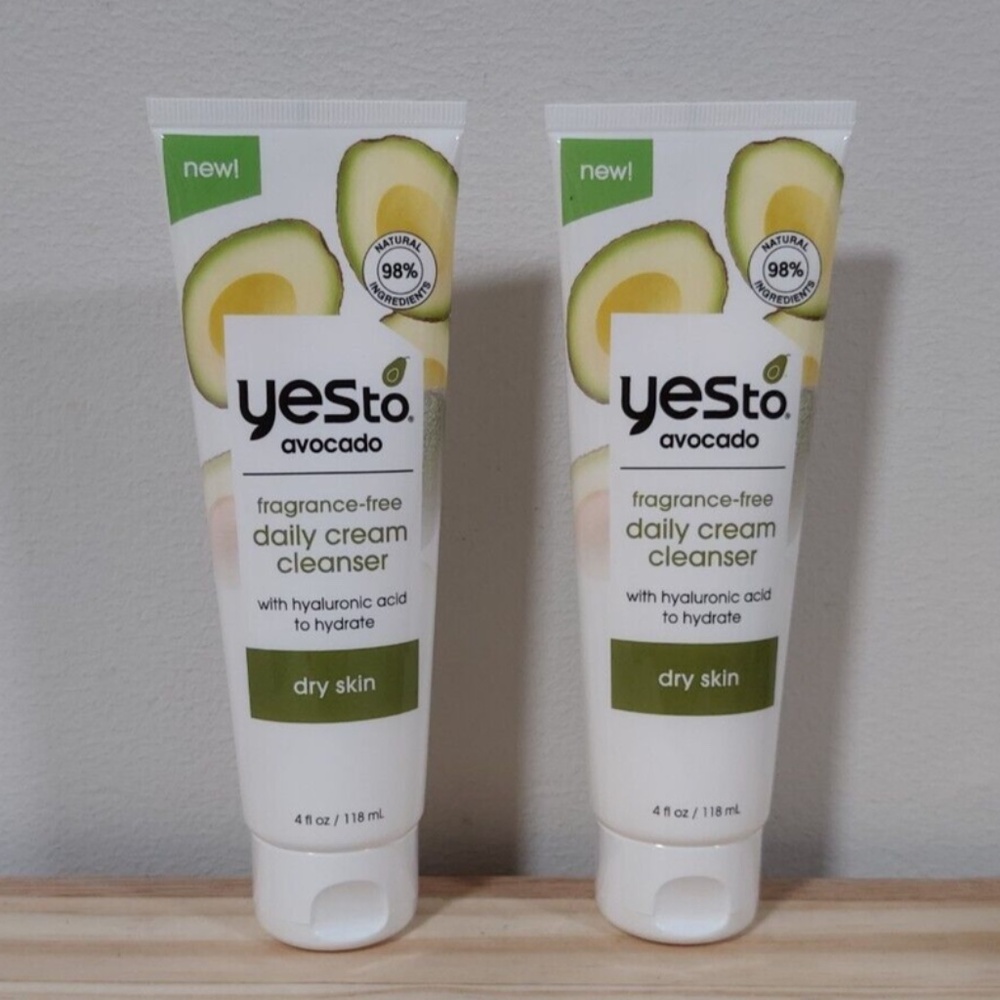 $5 Yes To AVOCADO Daily Cream Cleanser for Dry Skin 4 fl oz, x2 Tubes